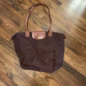 Longchamp medium brown tote